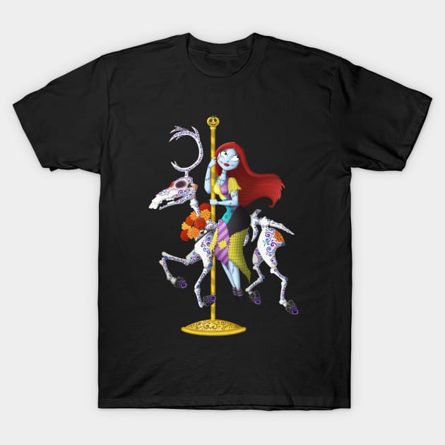 Sally Carousel T-Shirt by NikkiWardArt